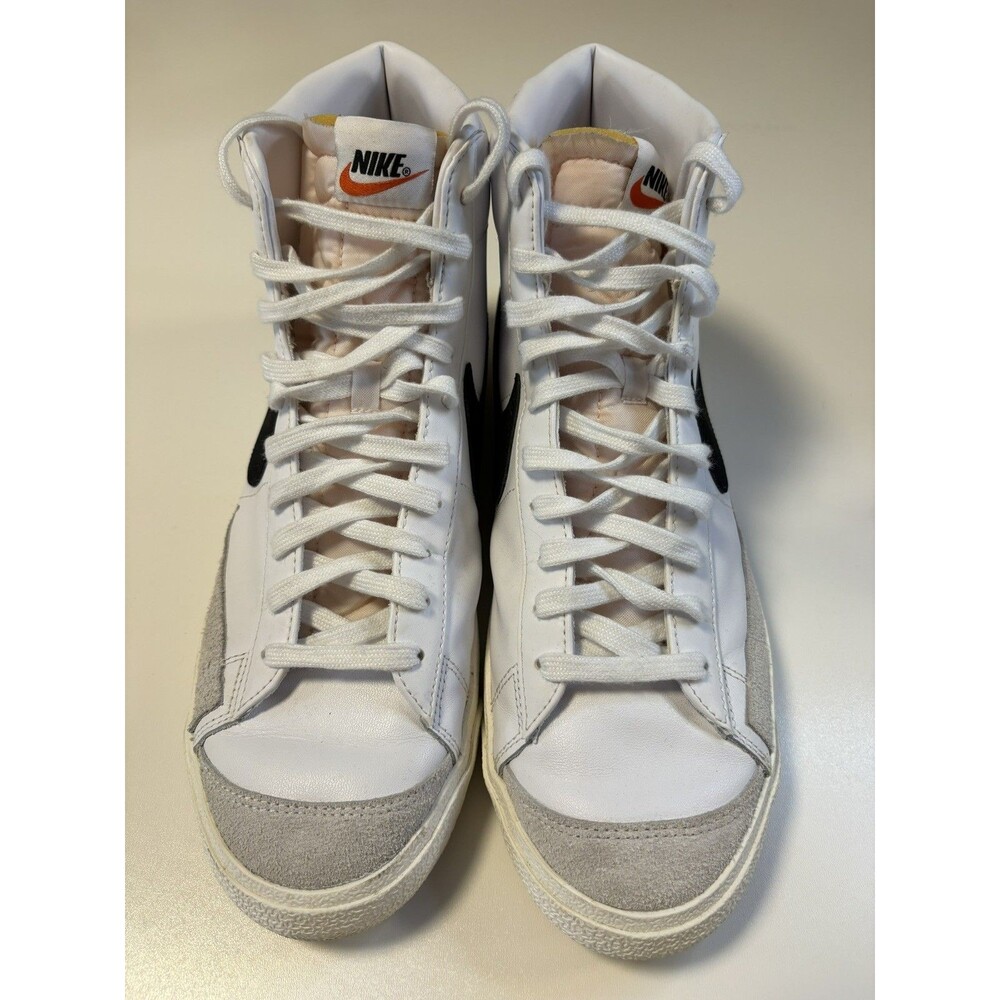 New Nike Blazer Mid 77 Vintage White Black Size 13 Mens Sneakers Shoes